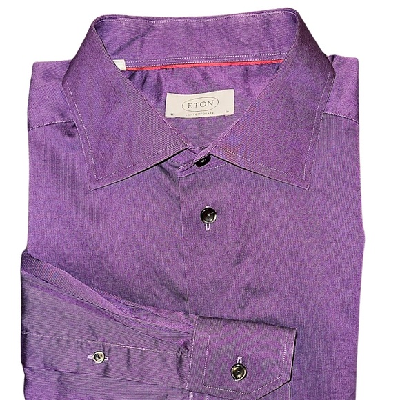 ETON of Sweden Contemporary Fit Dress Shirt Purple - Picture 7 of 7